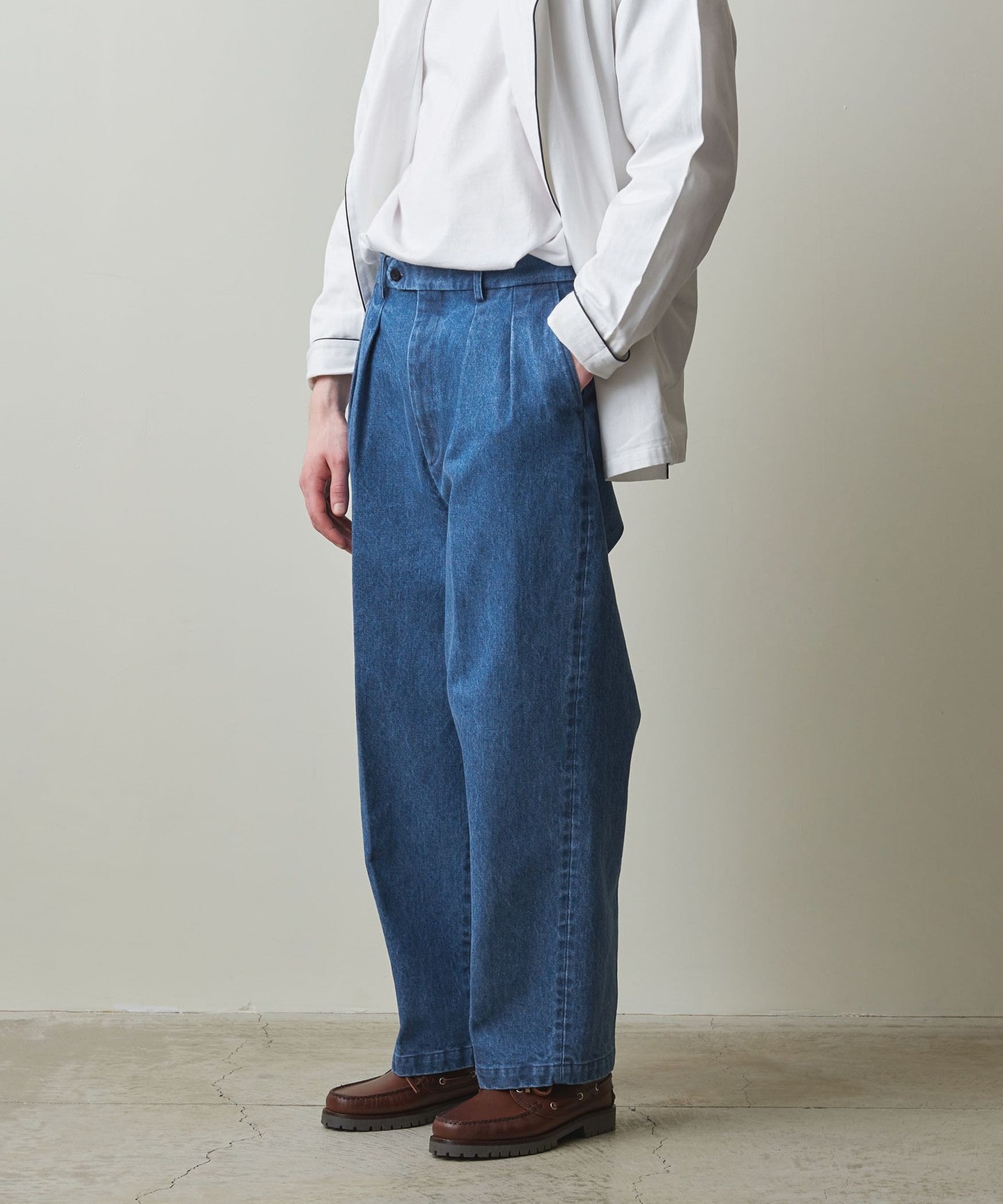 美品 MGD IN2PLEATED DRESS TROUSERS 美品steven alan MGD CHECK