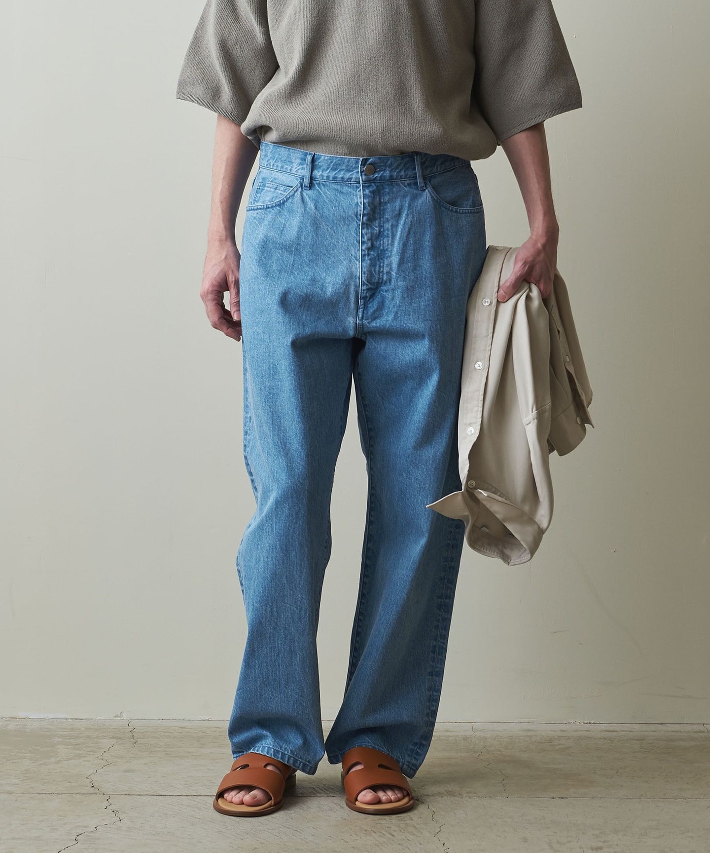 Steven Alan＞ 12oz DENIM 5P BAGGY TAPERED PANTS/丹寧褲｜outlet