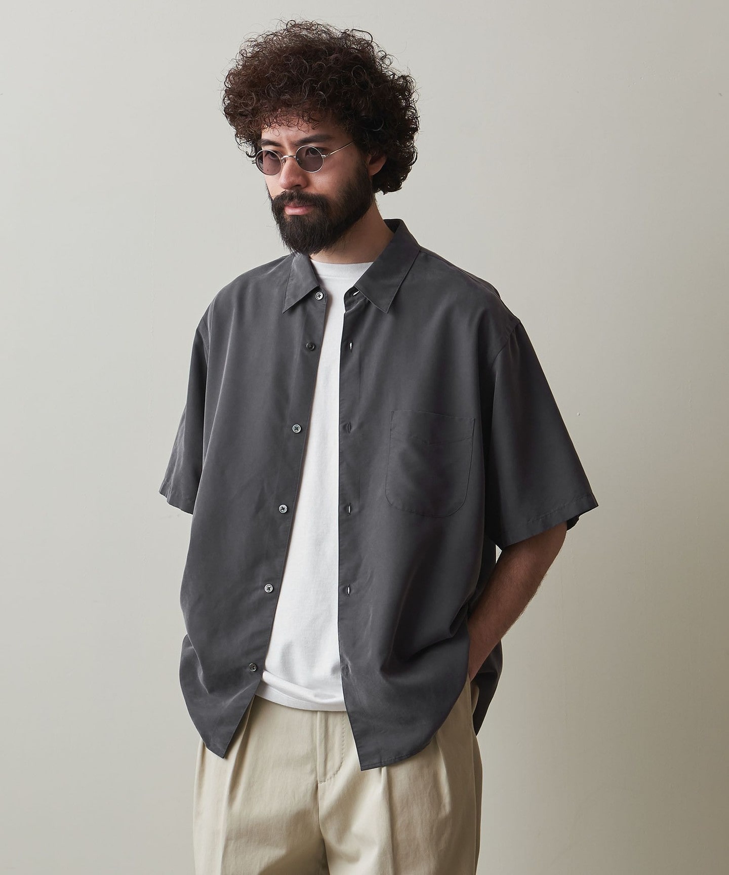 ＜Steven Alan＞ DRAPE REGULAR COLLAR BOX SHORT