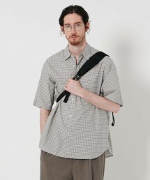 ＜Steven Alan＞縮皺感格紋襯衫 ALINE LOOSE CASUAL