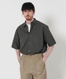 ＜Steven Alan＞縮皺感格紋襯衫 ALINE LOOSE CASUAL