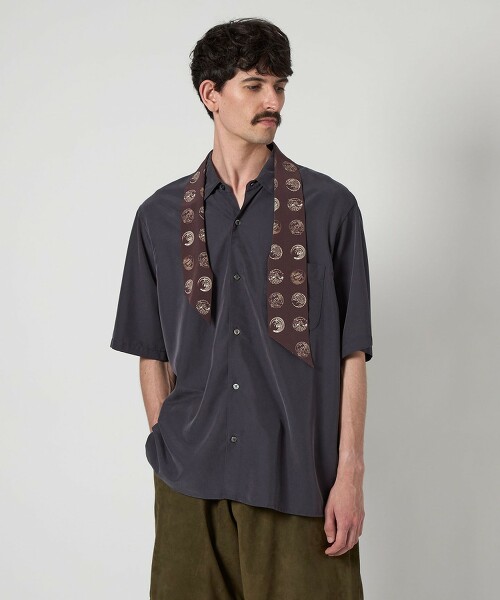 <Steven Alan>垂墜感標準領短袖襯衫 STANDARD LOOSE BOX