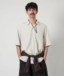 ＜Steven Alan＞垂墜感標準領短袖襯衫 STANDARD LOOSE BOX