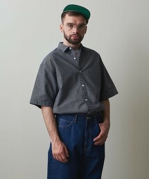 ＜Steven Alan＞ SLOW OX CHECK REGULAR COLLAR SHORT SLEEVE SHIRT-LOOSE/襯衫 日本製