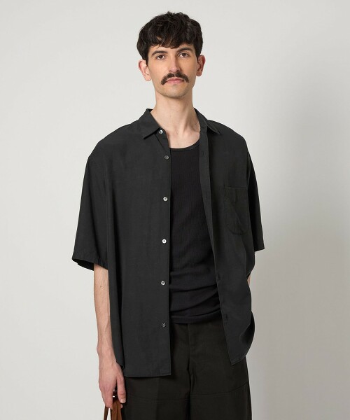 <Steven Alan>竹節紗標準領短袖襯衫 ALINE LOOSE CASUAL 日本製
