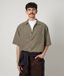 ＜Steven Alan＞竹節紗標準領短袖襯衫 ALINE LOOSE CASUAL 日本製