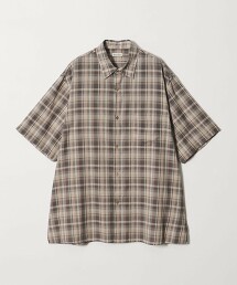 ＜Steven Alan＞ 馬德拉斯格紋標準領短袖襯衫 BOX