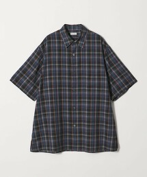 ＜Steven Alan＞ 馬德拉斯格紋標準領短袖襯衫 BOX