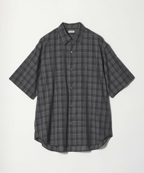 ＜Steven Alan＞ 竹節紗格紋標準領短袖襯衫