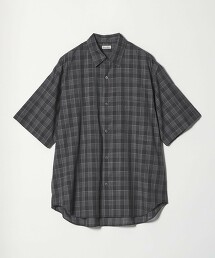 ＜Steven Alan＞ 竹節紗格紋標準領短袖襯衫