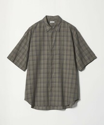 ＜Steven Alan＞ 竹節紗格紋標準領短袖襯衫