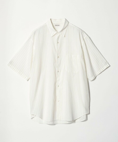 ＜Steven Alan＞ AKIHA 條紋標準領短袖襯衫