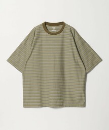 ＜Steven Alan＞ 有機棉多彩橫條紋短袖T恤