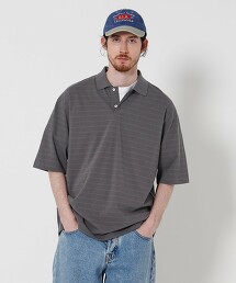 ＜Steven Alan＞扭結橫條紋POLO衫 NARROW