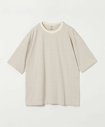 ＜Steven Alan＞ 有機棉橫條紋短袖T恤 NARROW