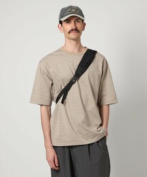 ＜Steven Alan＞ 有機棉橫條紋短袖T恤 NARROW