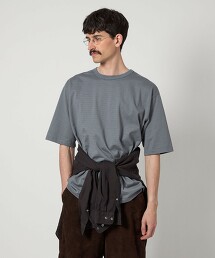 ＜Steven Alan＞ 有機棉橫條紋短袖T恤 NARROW