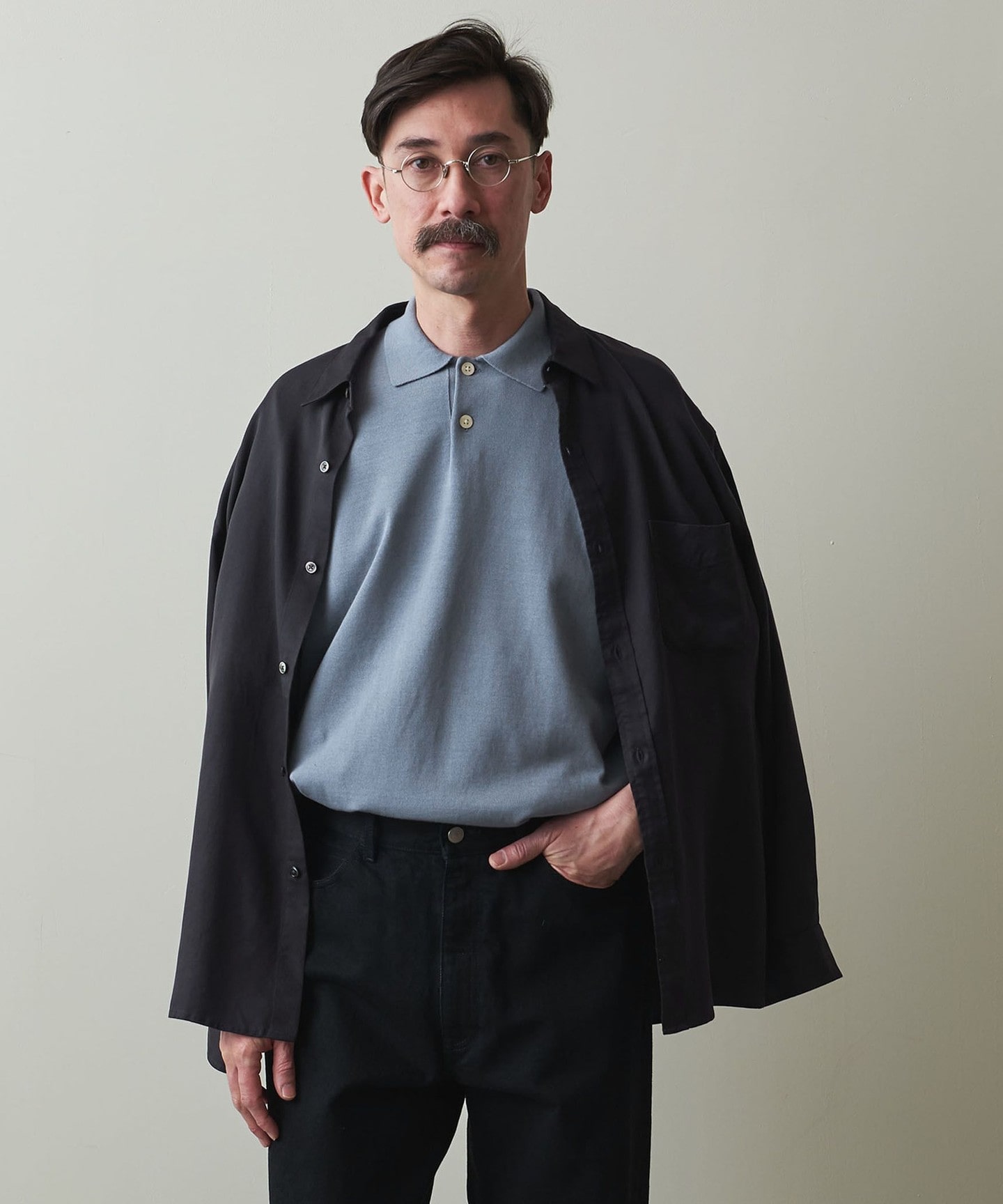 Steven Alan＞ HI-TWST SHORT SLEEVE POLOSHIRT -LOOSE/POLO衫｜STEVEN