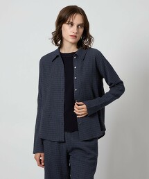 ＜Steven Alan＞縐紗格紋長袖襯衫 日本製