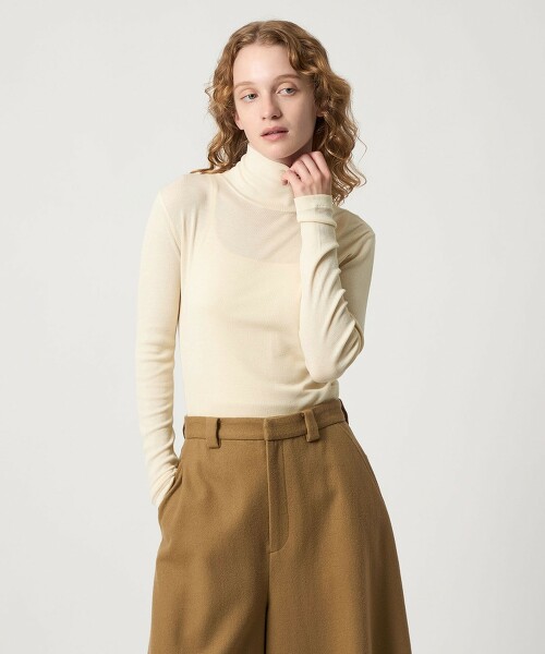<Steven Alan> 棉絲綢羅紋高領上衣 日本製