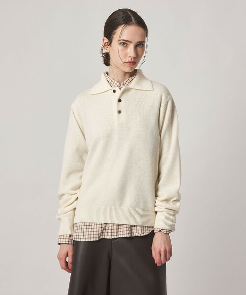 ＜Steven Alan＞喀什米爾羊毛POLO領針織衫