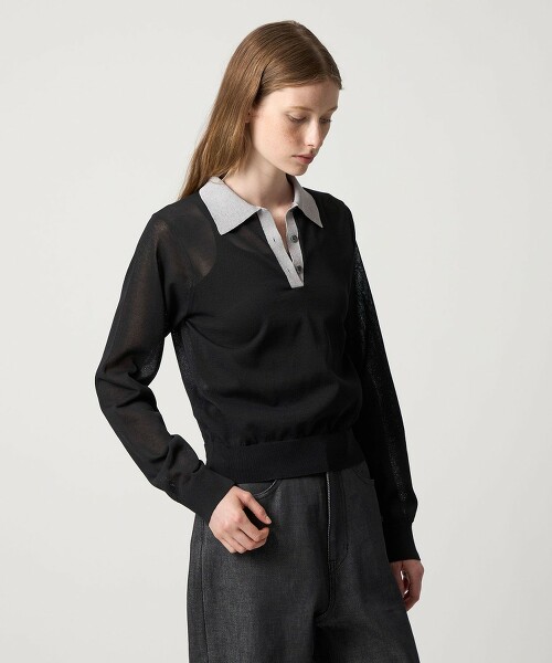 ＜Steven Alan＞滾邊POLO針織