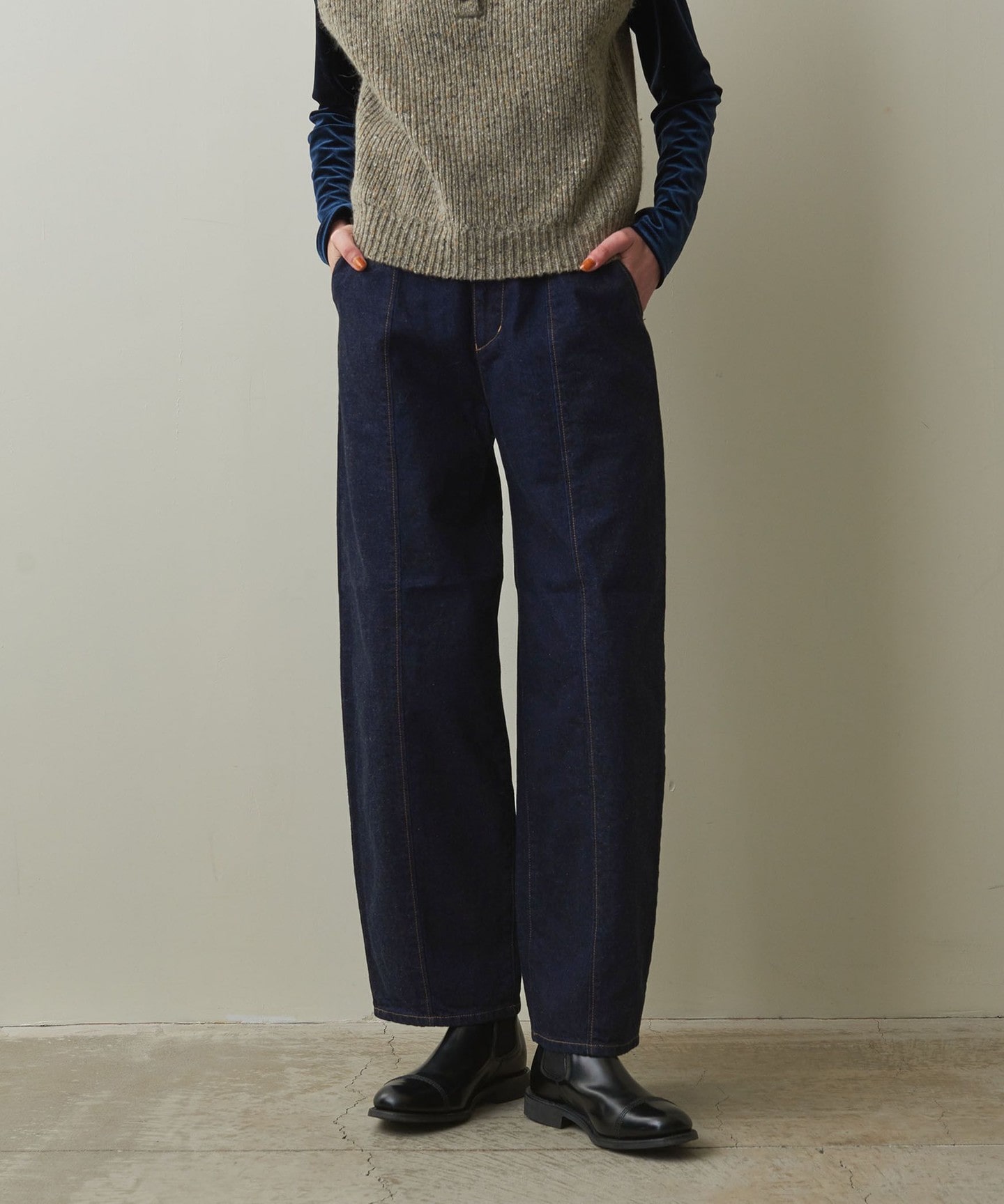 Steven Alan＞12OZ DENIM WIDE TAPERED PANTS/牛仔褲日本製｜STEVEN