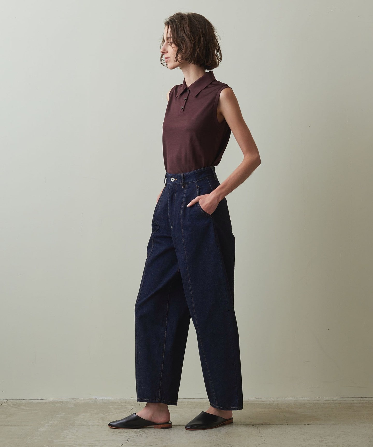 Steven Alan＞12OZ DENIM WIDE TAPERED PANTS/牛仔褲日本製｜STEVEN