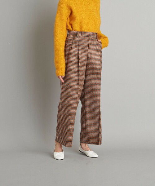 <Steven Alan>CHECK WIDE PANTS/長褲 日本製