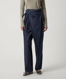 ＜Steven Alan＞輕磅牛仔交叉綁帶長褲 日本製
