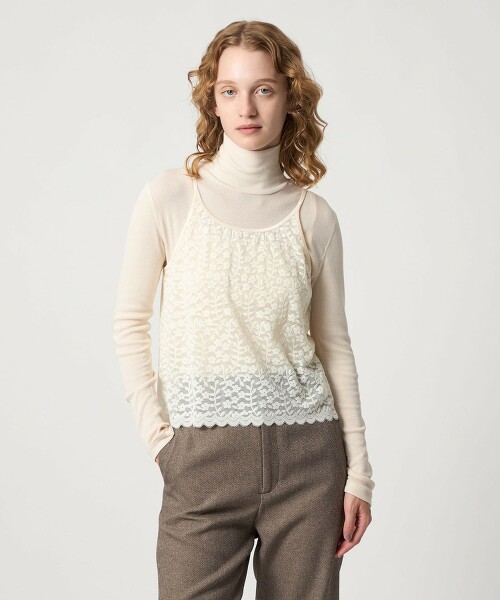 ＜Steven Alan＞花朵蕾絲吊帶背心 日本製