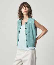 ＜Steven Alan＞ 毛圈紗布毛線POLO領針織背心