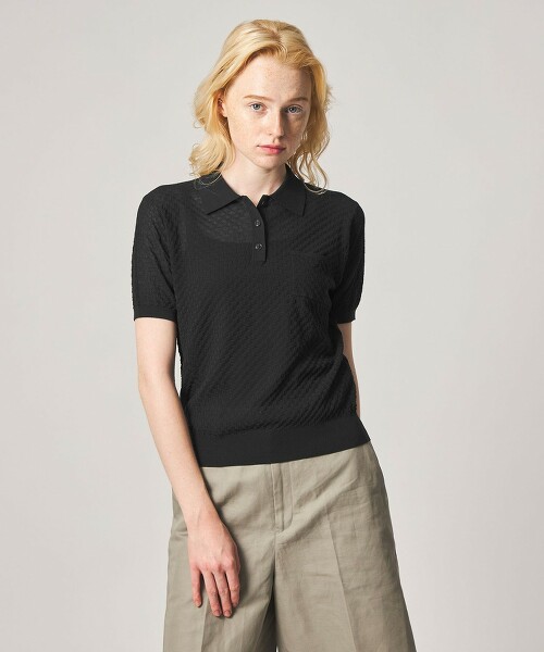 ＜Steven Alan＞方形緹花POLO針織