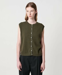 ＜Steven Alan＞棉喀什米爾羊毛荷葉針織背心