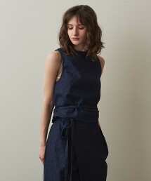 ＜Steven Alan＞DENIM SHORT VEST/背心 日本製