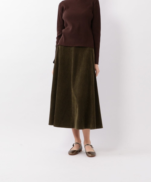 <Steven Alan>SOFT CORDUROY FLAIR SKIRT/長裙