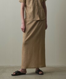 ＜Steven Alan＞縐紗格紋輕便長裙 日本製