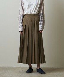 ＜Steven Alan＞COTTON CHAMBRAY PLEATED LONG SKIRT/裙子 日本製