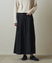 ＜Steven Alan＞COTTON DENIM GATHER SKIRT/裙子 ∴ 日本製