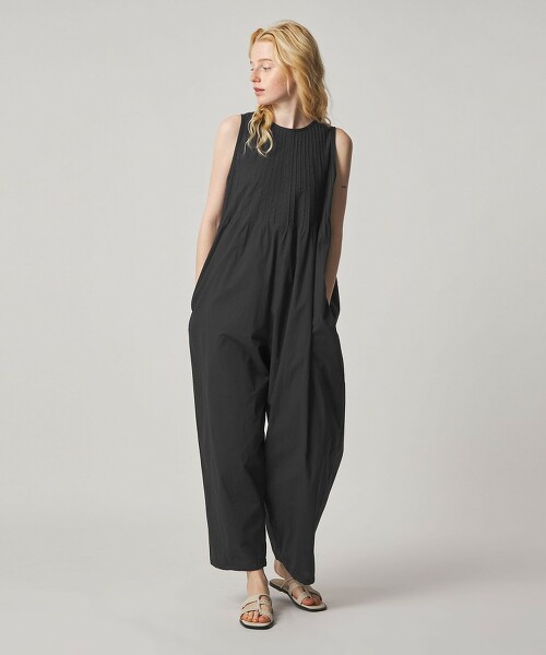 ＜Steven Alan＞棉府綢細褶連身褲