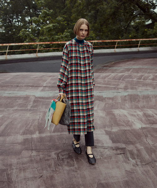 <Steven Alan>BLOCK CHECK DRESS/洋裝