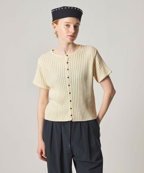 ＜Steven Alan＞羅紋短袖開襟衫