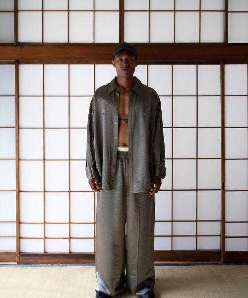 TW YANGI Oversized Silky Shirt