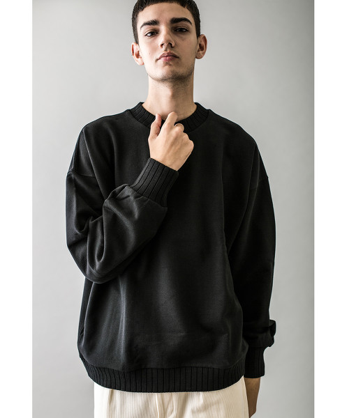 <monkey time> URAKE WIDE RIB MOCK/衛衣