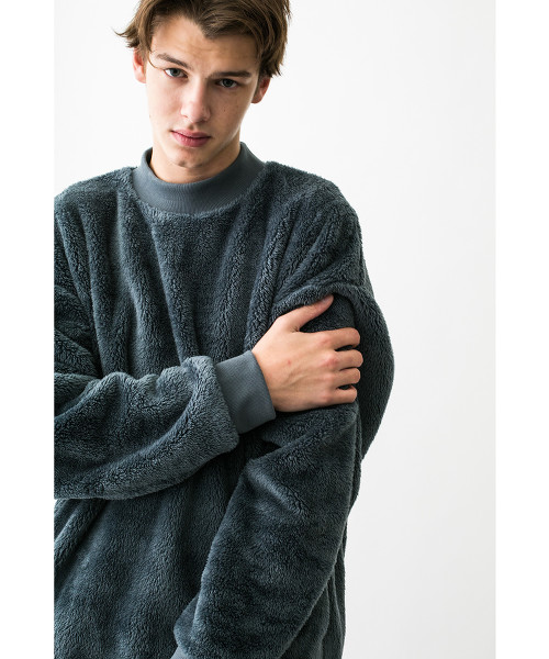 <monkey time> SHERPA MOCK NECK/雪巴綿絨衛衣
