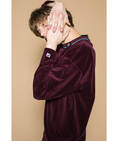 <FILA × monkey time> VELOUR MOCK LS/微高領T恤