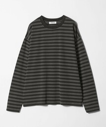 ＜monkey time＞水洗橫條紋長袖T恤