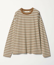 ＜monkey time＞水洗橫條紋長袖T恤
