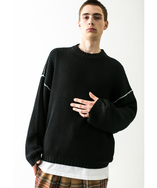 <monkey time> WAFFLE OVERSIZED CN KNIT/針織毛衣