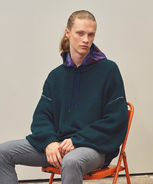<monkey time> WAFFLE OVERSIZED CN KNIT/針織毛衣